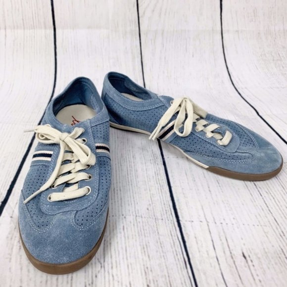 Ellen Degeneres Shoes - ED Ellen Degeneres Suede Blue Lace Up Sneakers 9